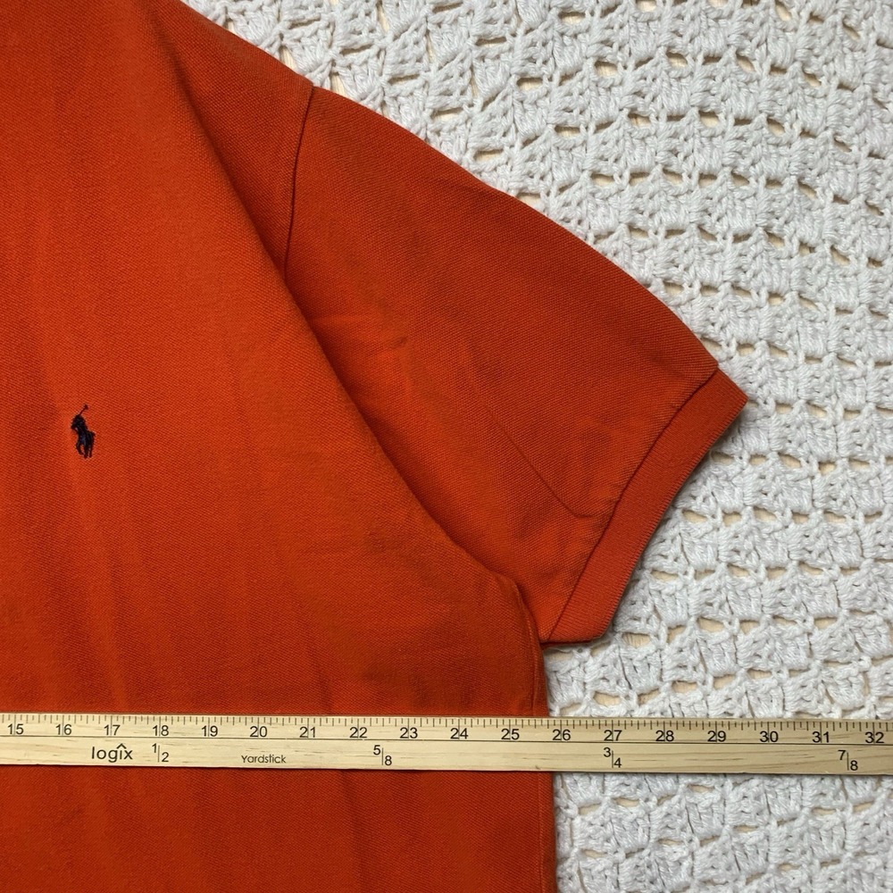 Vtg Polo Ralph Lauren Polo Shirt Mens 2XL Red Short Sleeve Black Pony Cotton - Picture 7 of 8